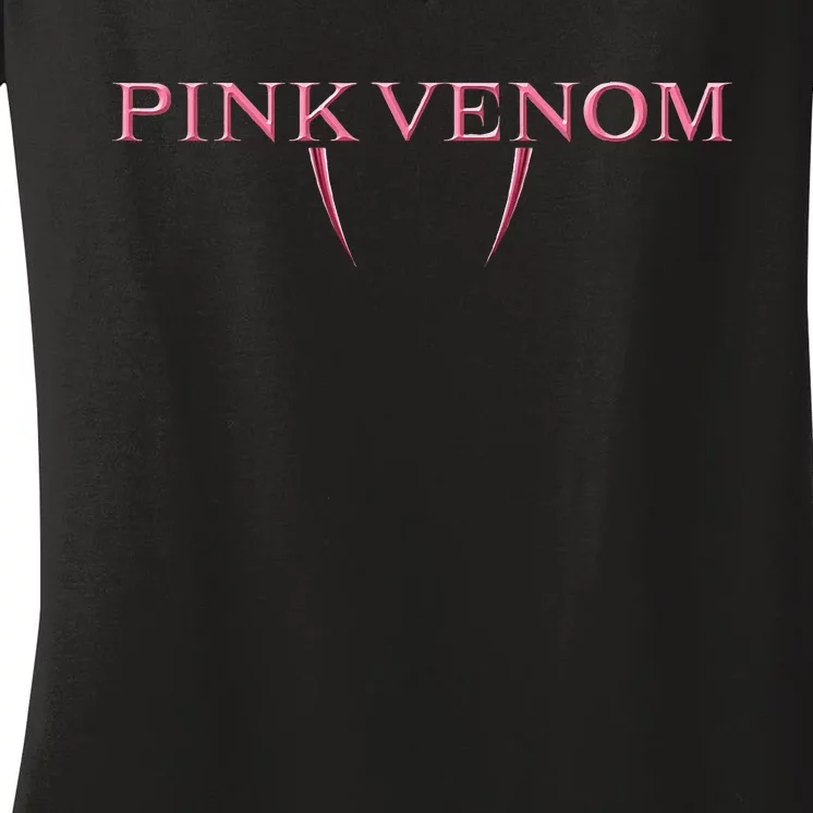 Blackpink Pink Venom Women's V-Neck T-Shirt