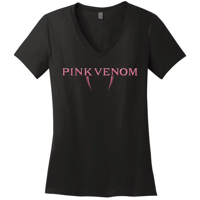 Blackpink Pink Venom Women's V-Neck T-Shirt