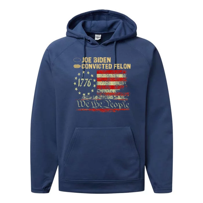 Ballot Paper Voting For Trump Performance Fleece Hoodie