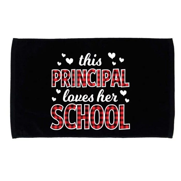 Buffalo Plaid Valentines Day For Teacher School Principal Microfiber Hand Towel