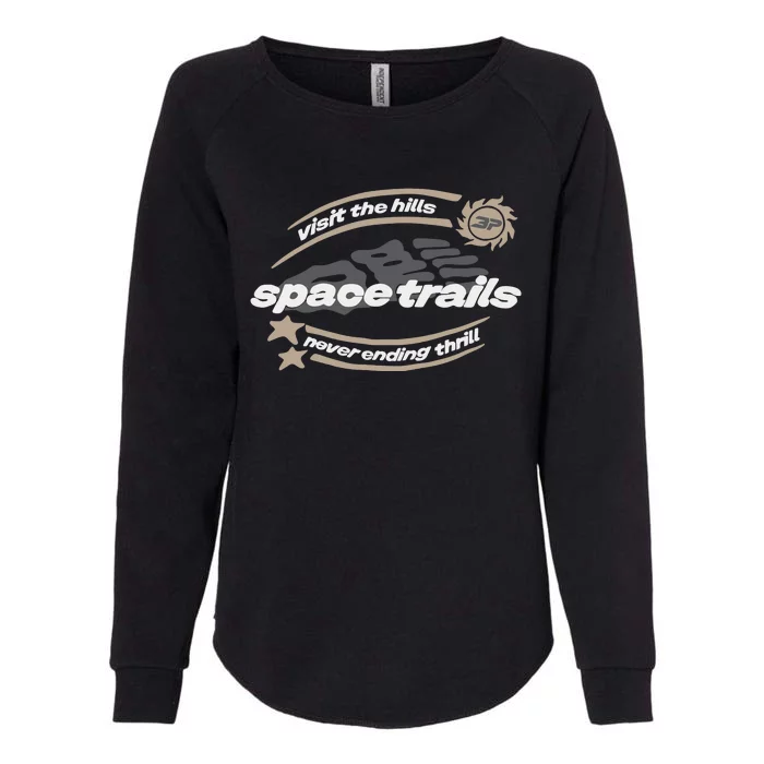 Broken Planet Visit The Hills Space Trails Never Ending Thrill Womens California Wash Sweatshirt