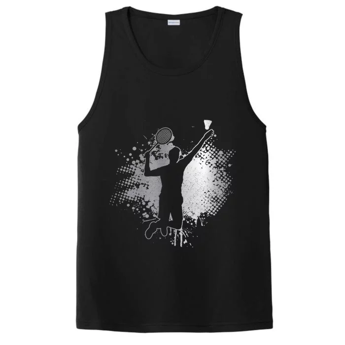 Badminton Player Vintage Badminton Great Gift Performance Tank