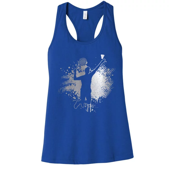 Badminton Player Vintage Badminton Great Gift Women's Racerback Tank