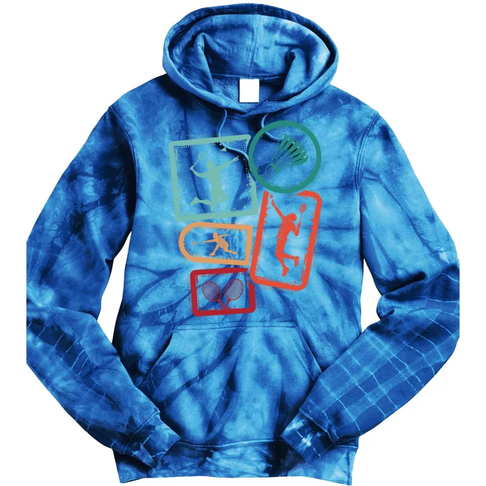 Badminton Player Vintage Badminton Meaningful Gift Tie Dye Hoodie