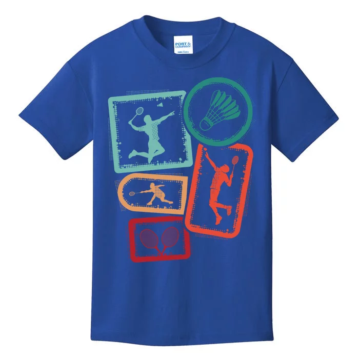 Badminton Player Vintage Badminton Meaningful Gift Kids T-Shirt