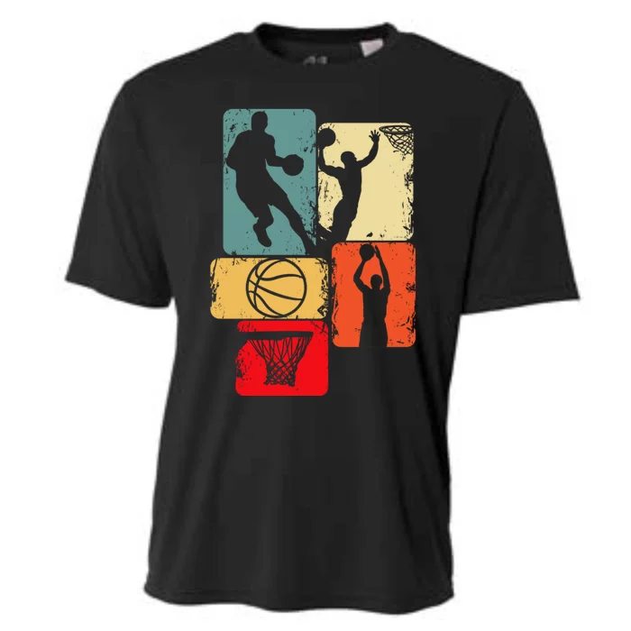 Basketball Player Vintage Retro Cooling Performance Crew T-Shirt