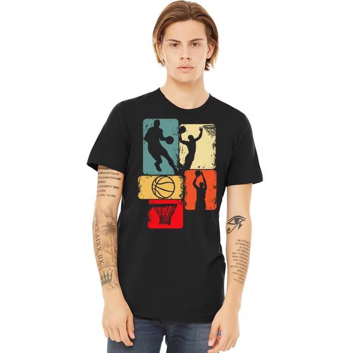 Basketball Player Vintage Retro Premium T-Shirt