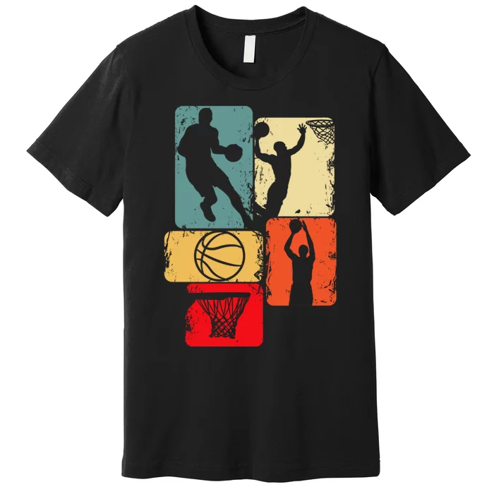 Basketball Player Vintage Retro Premium T-Shirt