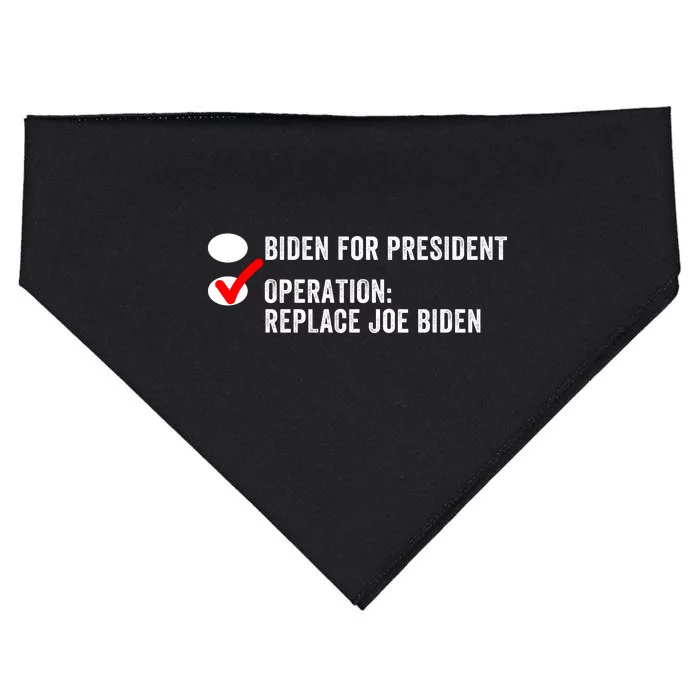 Ballot Paper Voting Replace Biden Replace Joe Biden Protrump Political Apparel USA-Made Doggie Bandana