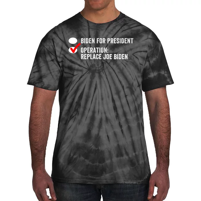 Ballot Paper Voting Replace Biden Replace Joe Biden Protrump Political Apparel Tie-Dye T-Shirt