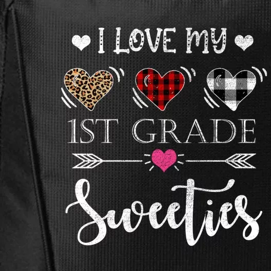 Buffalo Plaid Valentines Day 1st Grade Teacher Gift City Backpack