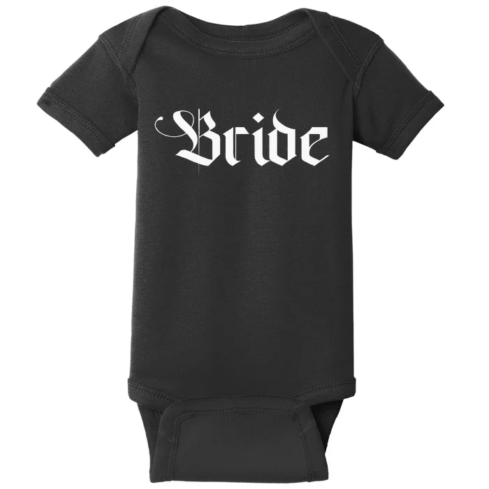 Bachelorette Party Wedding Honeymoon New Goth Bride Baby Bodysuit