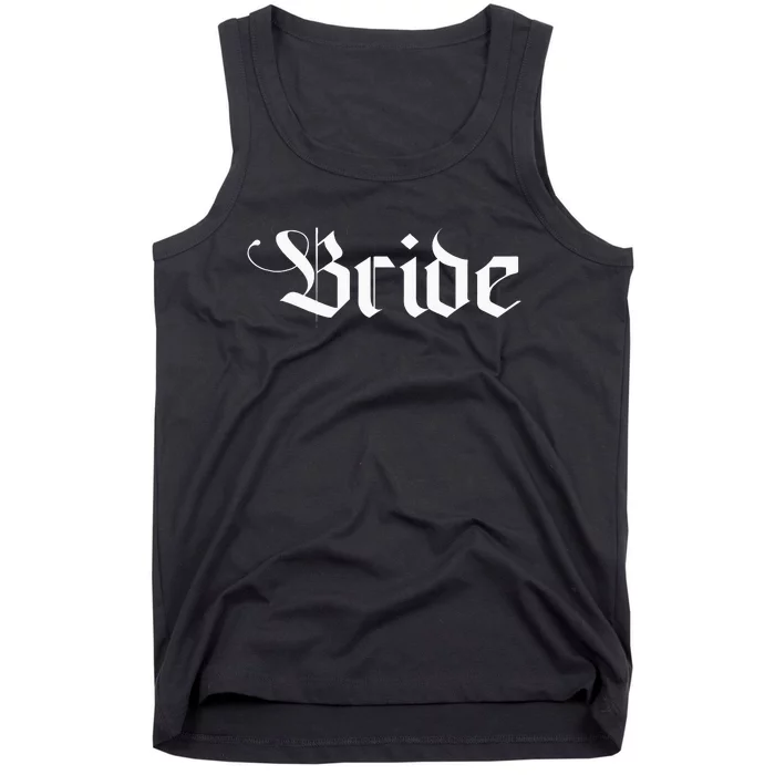 Bachelorette Party Wedding Honeymoon New Goth Bride Tank Top