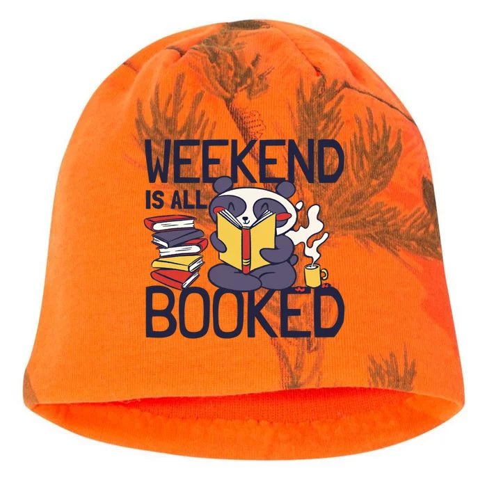 BookLover Panda Weekend Is All Booked Bookworm Funny Gift Kati - Camo Knit Beanie