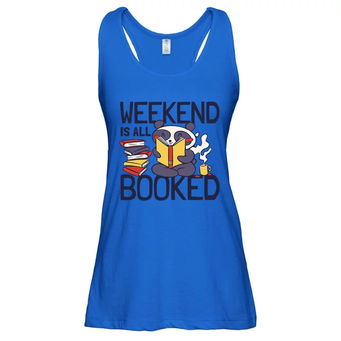 BookLover Panda Weekend Is All Booked Bookworm Funny Gift Ladies Essential Flowy Tank