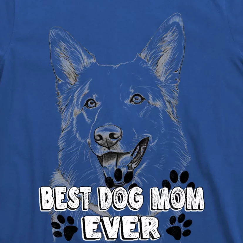 Best Pembroke Welsh Dog Mom Ever Simple Line Art Cute Great Gift T-Shirt