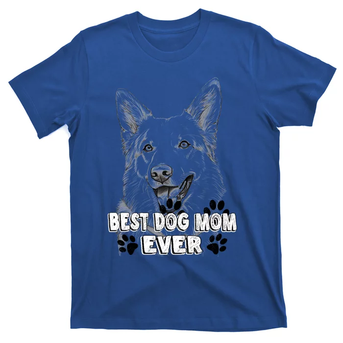 Best Pembroke Welsh Dog Mom Ever Simple Line Art Cute Great Gift T-Shirt