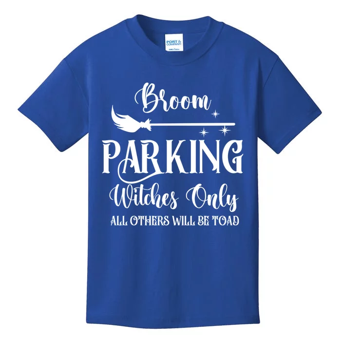 Broom Parking Witches Only Spooky Halloween Novelty Item Gift Kids T-Shirt