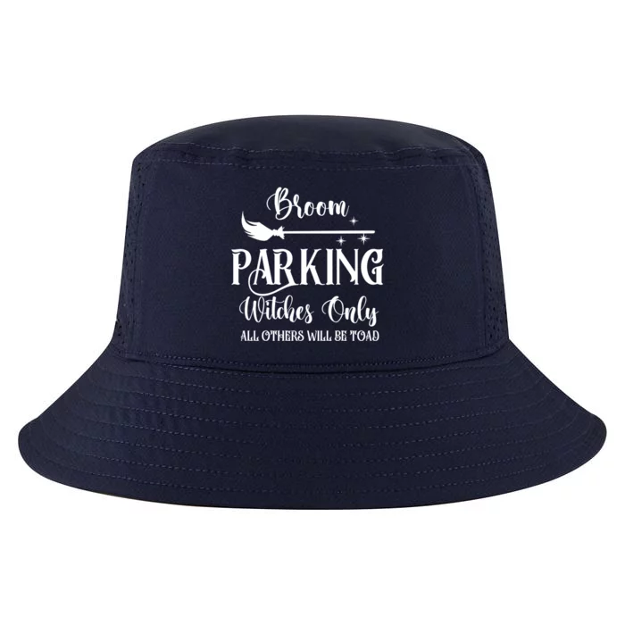 Broom Parking Witches Only Spooky Halloween Novelty Item Gift Cool Comfort Performance Bucket Hat