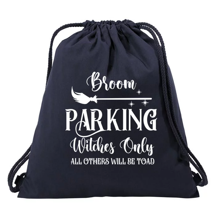 Broom Parking Witches Only Spooky Halloween Novelty Item Gift Drawstring Bag