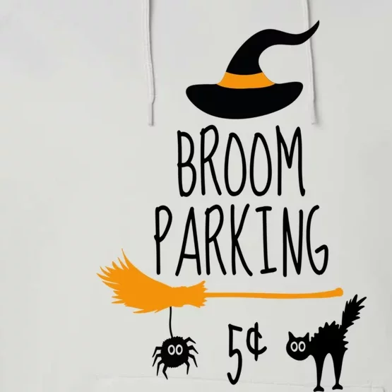 Broom Parking Witch Halloween Teacher Mom Wife Cat Great Gift Performance Fleece Hoodie