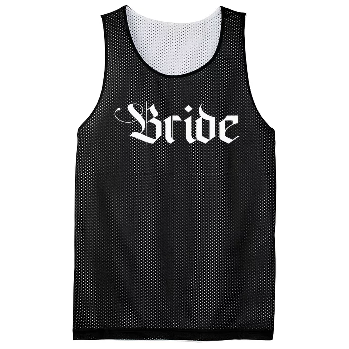 Bachelorette Party Wedding Honeymoon New Goth Bride Mesh Reversible Basketball Jersey Tank