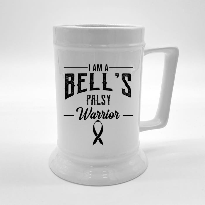 Bell's Palsy Warrior Idiopathic Facial Paralysis Supporters Gift Front & Back Beer Stein