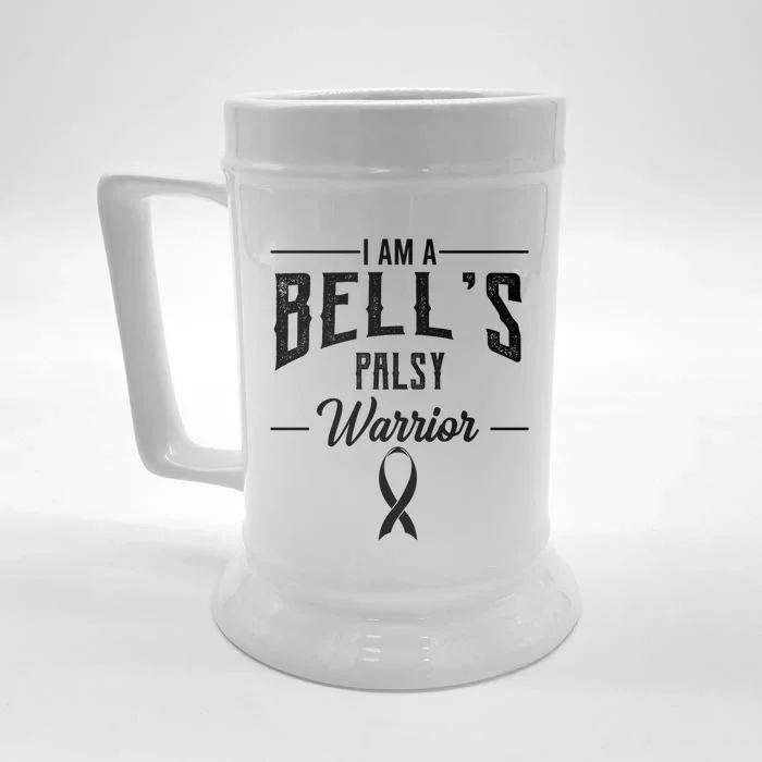 Bell's Palsy Warrior Idiopathic Facial Paralysis Supporters Gift Front & Back Beer Stein