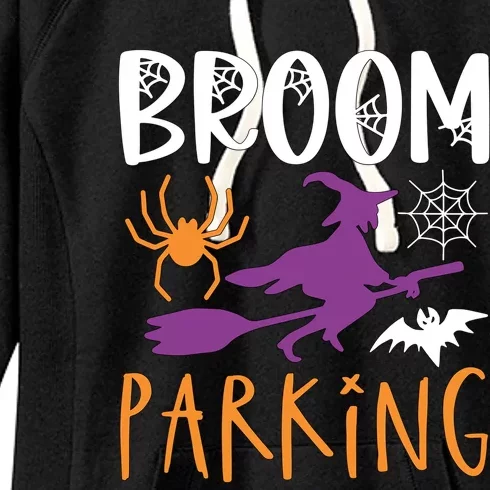 Broom Parking Witch Halloween Party Gift Women's Fleece Hoodie