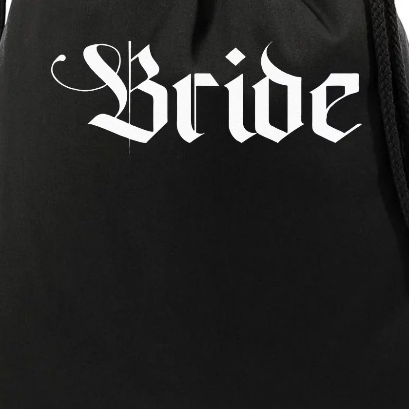 Bachelorette Party Wedding Honeymoon New Goth Bride Drawstring Bag