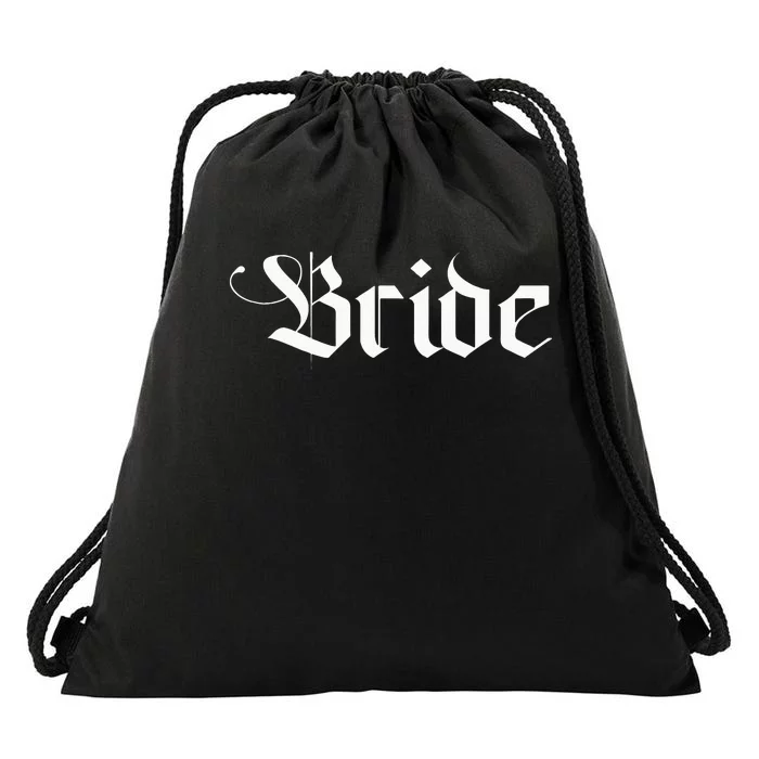 Bachelorette Party Wedding Honeymoon New Goth Bride Drawstring Bag