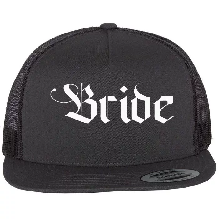 Bachelorette Party Wedding Honeymoon New Goth Bride Flat Bill Trucker Hat