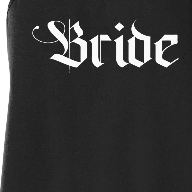 Bachelorette Party Wedding Honeymoon New Goth Bride Women's Racerback Tank