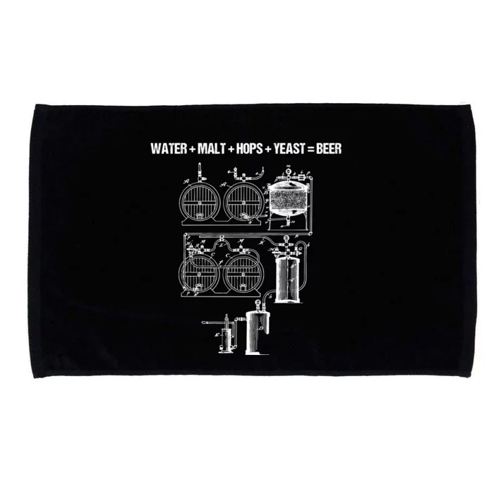 Beer Production Water Malt Hops Yeast Equals Craft Beer Cute Gift Microfiber Hand Towel