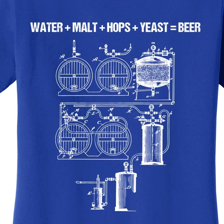 Beer Production Water Malt Hops Yeast Equals Craft Beer Cute Gift Women's T-Shirt