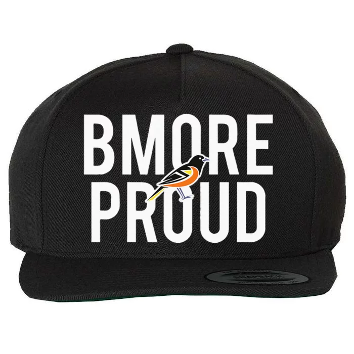 BMORE PROUD With Oriole Wool Snapback Cap