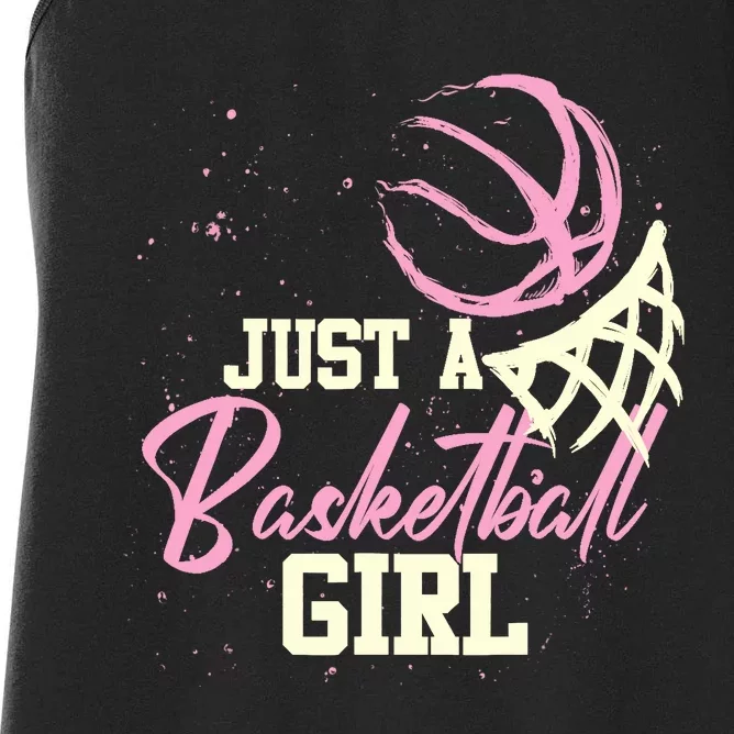 Basketball Player Wo Just A Basketball Girl Basketball Women's Racerback Tank