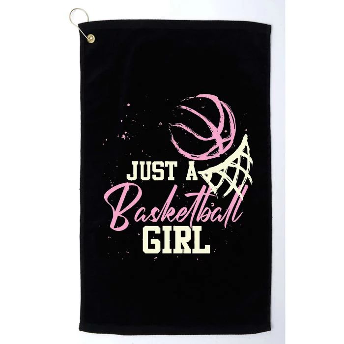 Basketball Player Women Just A Basketball Girl Basketball Platinum Collection Golf Towel