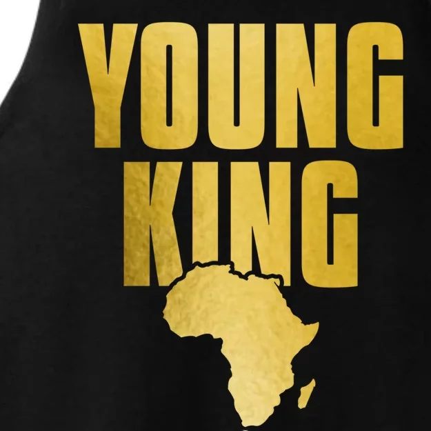 Black Pride Young King African Roots American Juneteenth Meaningful Gift Ladies Tri-Blend Wicking Tank