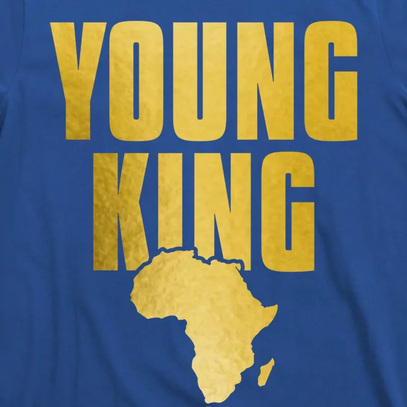 Black Pride Young King African Roots American Juneteenth Meaningful Gift T-Shirt