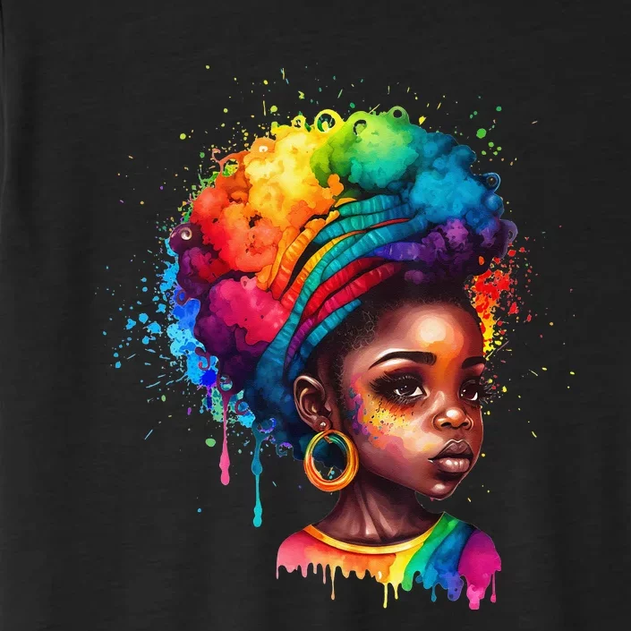 Black Queen Afro Melanin Dripping Art Black History Month ChromaSoft Performance T-Shirt