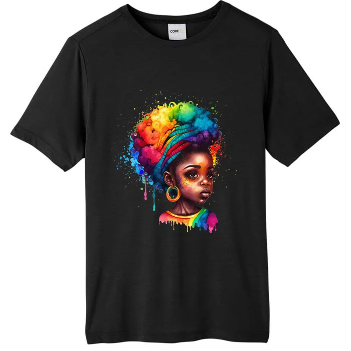 Black Queen Afro Melanin Dripping Art Black History Month ChromaSoft Performance T-Shirt