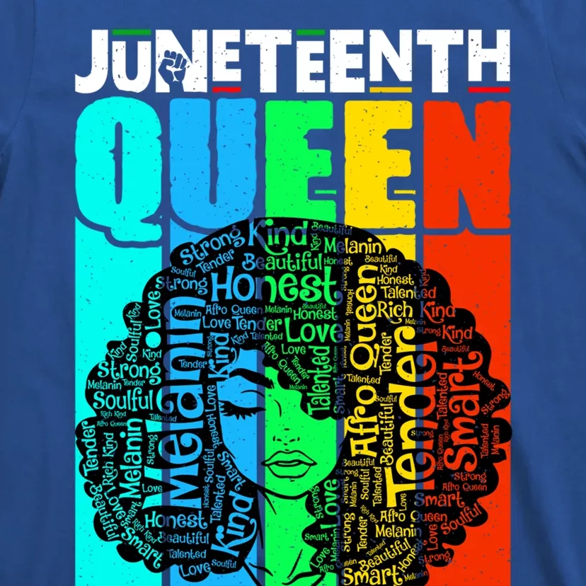 Black Queen Afro Melanin Magic Juneteenth Gift T-Shirt