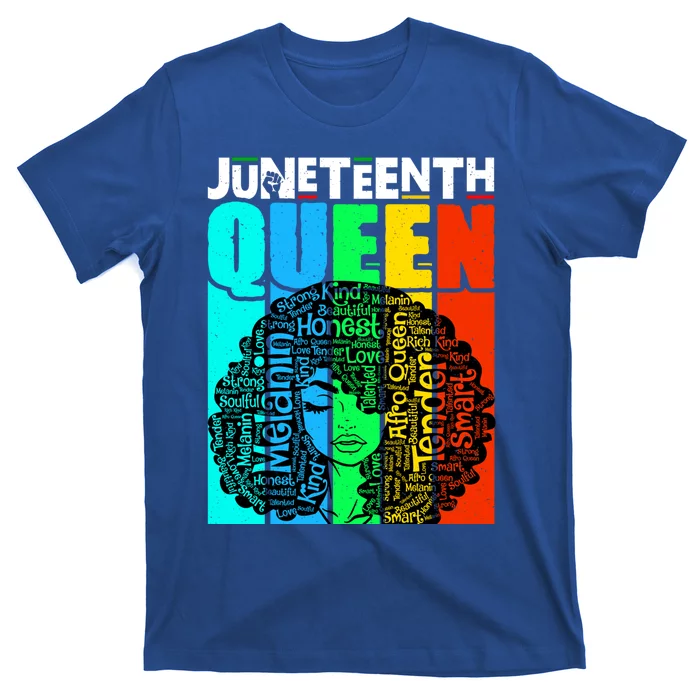 Black Queen Afro Melanin Magic Juneteenth Gift T-Shirt