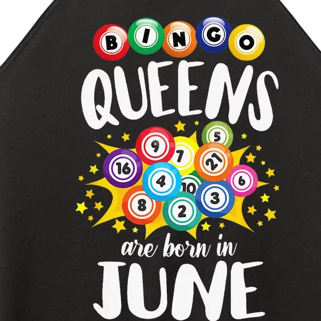 Bingo Queens Are Born In June Bingo Lover Player Women’s Perfect Tri Rocker Tank