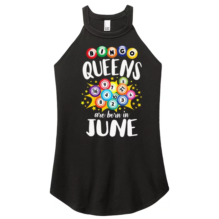 Bingo Queens Are Born In June Bingo Lover Player Women’s Perfect Tri Rocker Tank