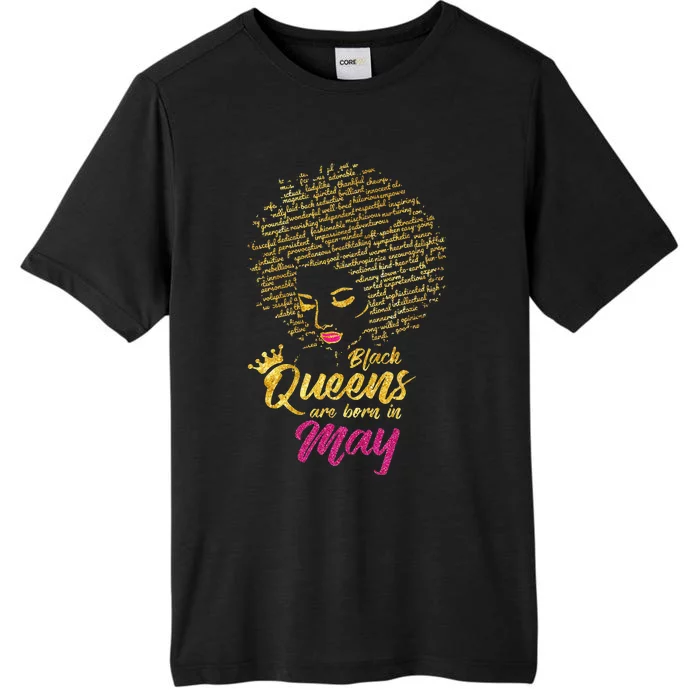 Black Queens Are Born In May Birthday for Wo ChromaSoft Performance T-Shirt