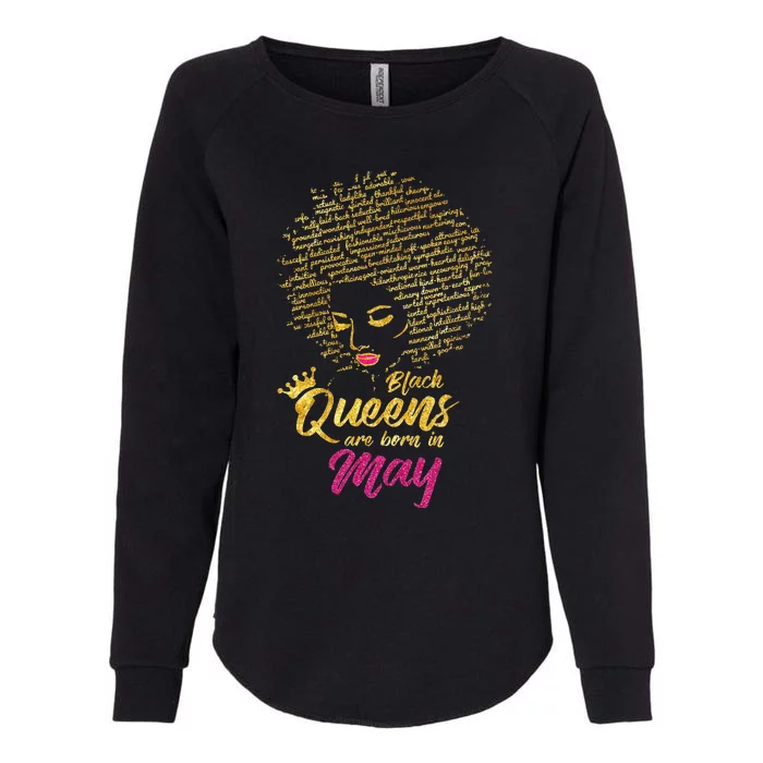 Black Queens Are Born In May Birthday for Wo Womens California Wash Sweatshirt