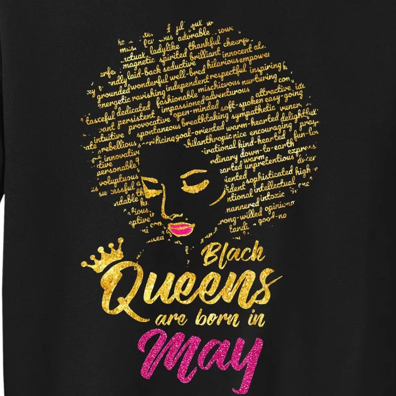 Black Queens Are Born In May Birthday for Wo Tall Sweatshirt