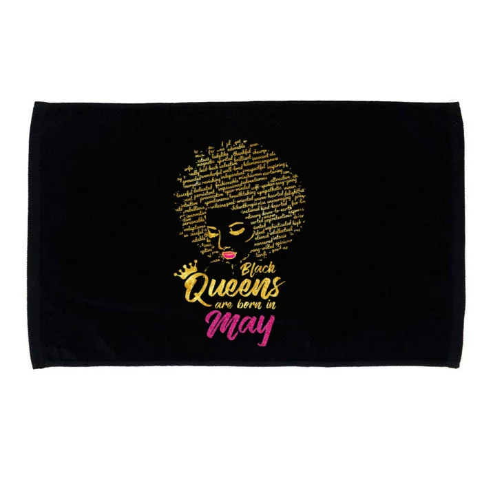 Black Queens Are Born In May Birthday for Wo Microfiber Hand Towel